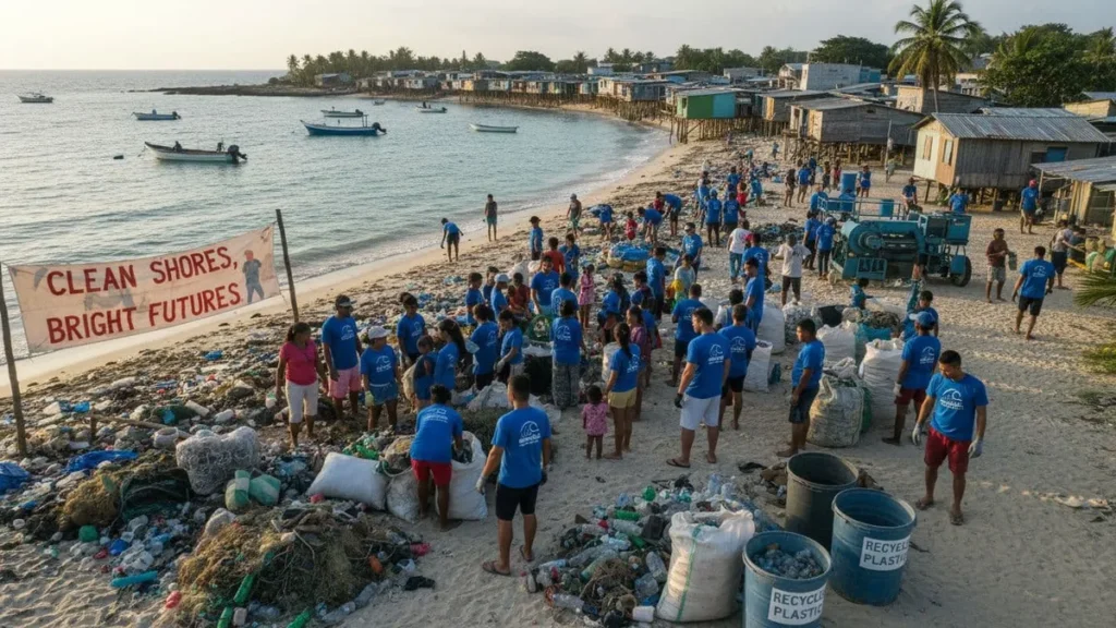 Volunteer-Led Ocean Plastic Cleanup Programmes in Coastal Low-Income Communities